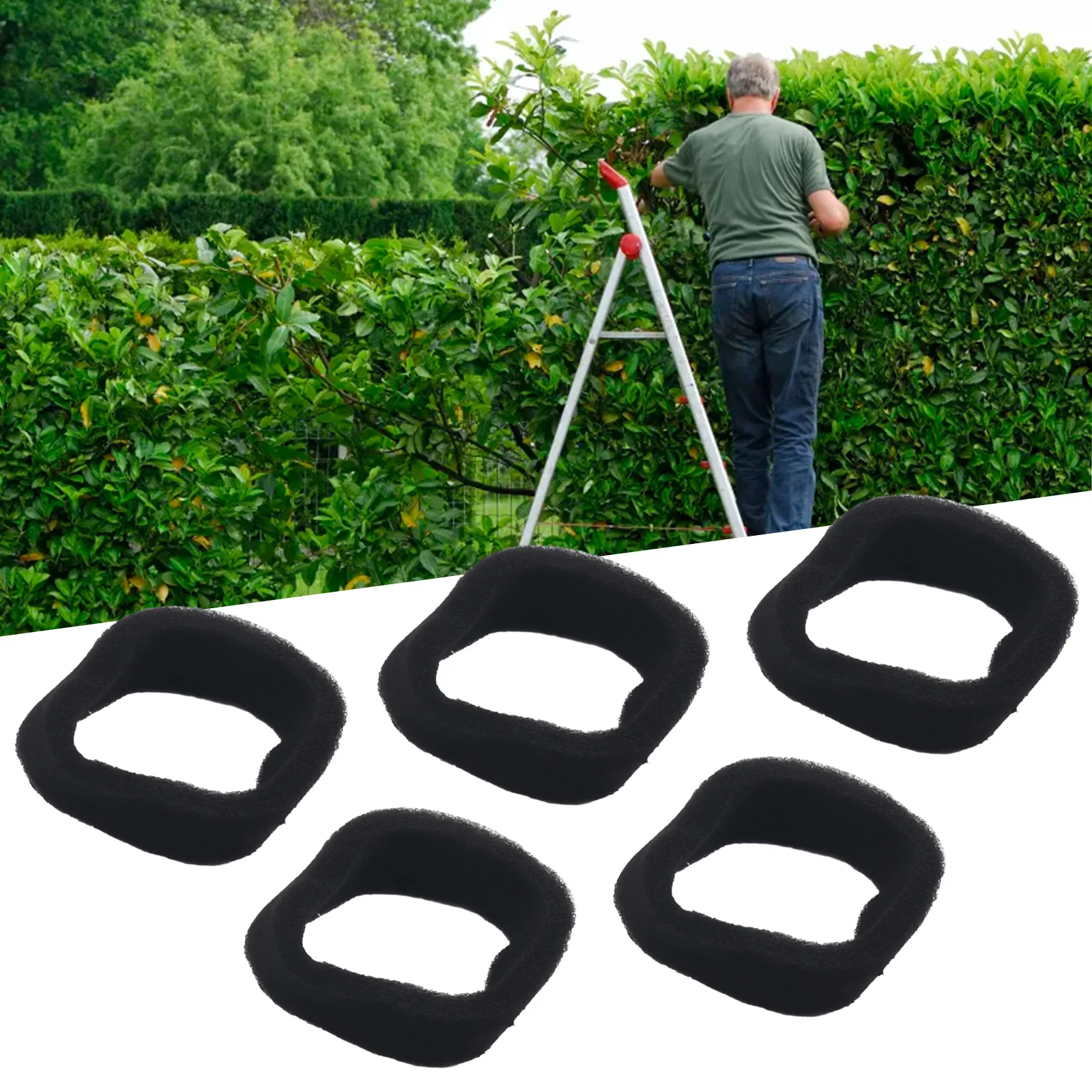 

5 Pcs Air Filter Grass Trimmer Air Filter Sponge Suitable For Various Grass Trimmer 50mm X 43mm Air Filter Sponge Tools Parts
