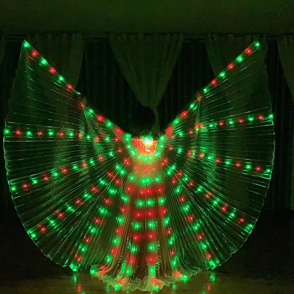 

Rainbow Changing Colorful LED ISIS Wings Belly Dance Stage Performance Light Wings Dance Carnaval Party Show Dancewear Props