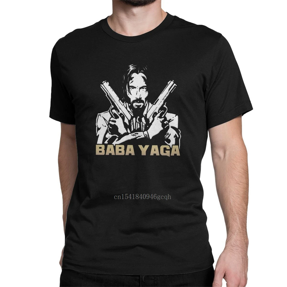 

John Wick Baba Yaga Men's T Shirt Actor Movies Novelty Tees Short Sleeve O Neck T-Shirt 100% Cotton Plus Size Clothing