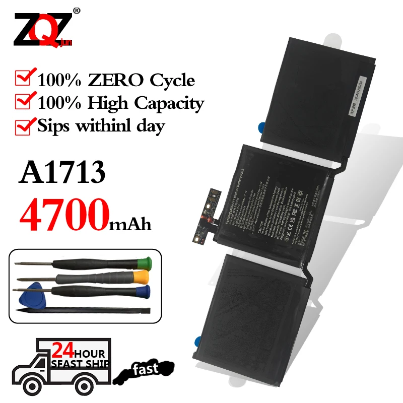 Фото A1713 Аккумулятор для ноутбука Apple MacBook Pro 13 дюймов A1708 2016-2017 год MPXQ2LL/A EMC2978 EMC3164 MLL42LL/A 020-00946 №1