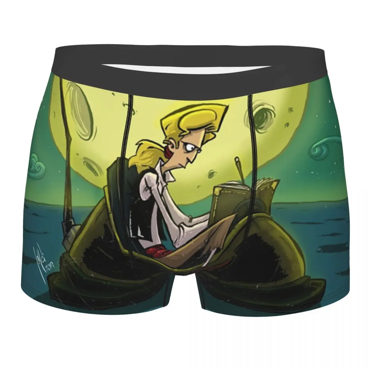 

The Curse Of Monkey Island Intro Canvas Underwear Men Sexy Print Customized Adventure Action Game Boxer Shorts Panties