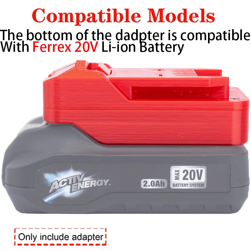 Адаптер аккумулятора для литий-ионного инструмента Lidl Parkside X20V преобразователь в