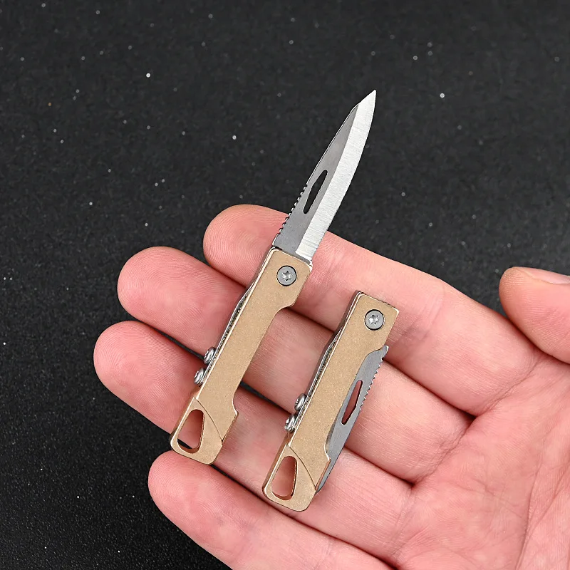 

Mini Knife Portable Folding Multifunctional Package Parcel Carry-On Unpacking Pocket Hook Box Opener Stainless Steel Keychain