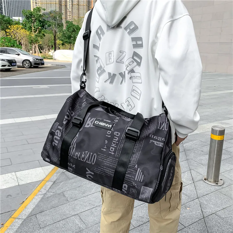 

Travel Fitness Bag Men's Large-capacity Sports Bag Lightweight Yoga Bag Dry and Wet Separation Free Shipping