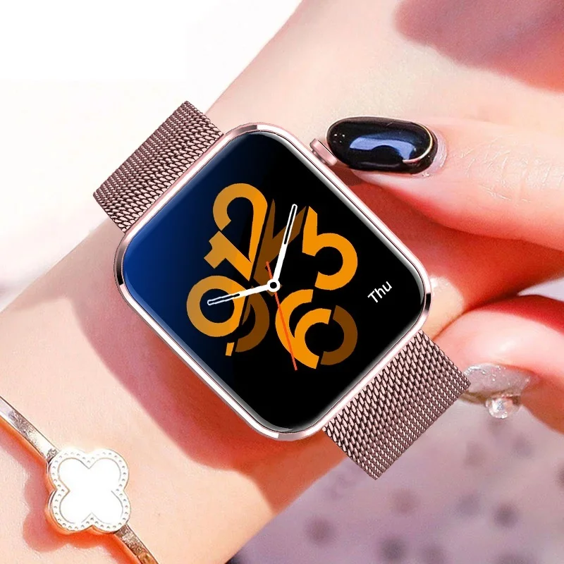 

LIGE New Smart Watch women 1.69 Inch Full Touch Fitness Real-time Activity Tracker Blood Pressure Sports Ladies Smart Watch Men