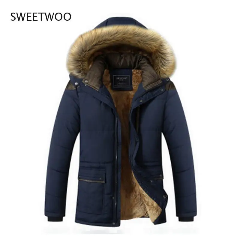 5XL Winter Windproof Parkas Men Solid Parkas Cotton Padded Men Casual Jackets Thicken Coats OverCoat Warm Clothes