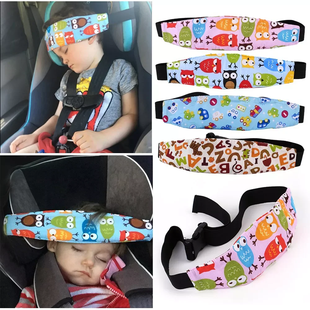 

Baby Child Car Safety Seat Head Support Fixing Auxiliary Cotton Belt Pram Secure Strap Doze Band For Baby Pram Safety Pillows