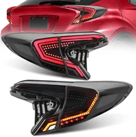 led tail lights assembly for toyota chr 2018 2019 2020 with dynamic sequential turn signal drl start animation