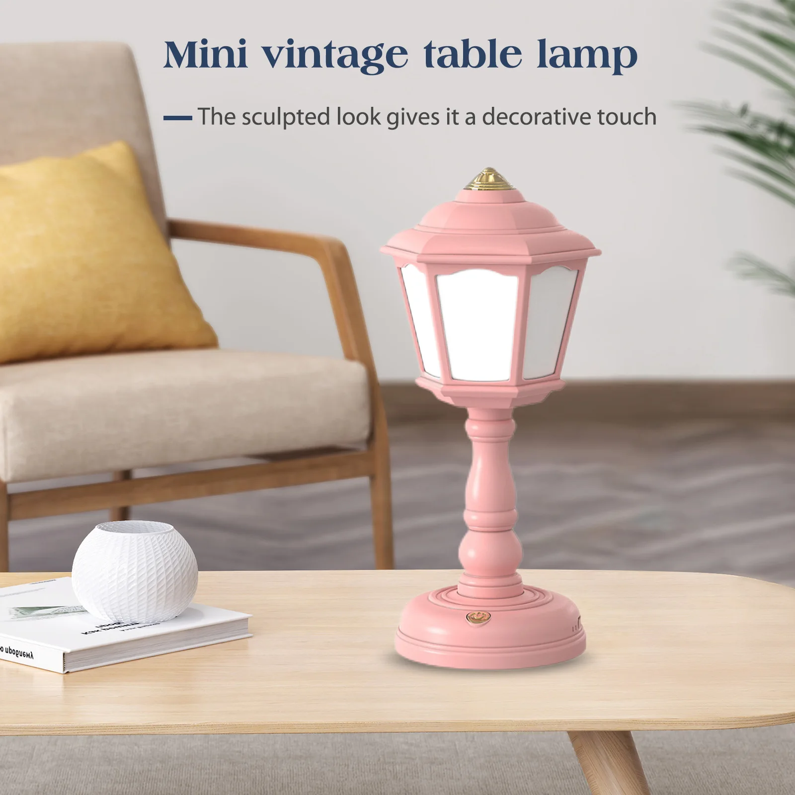 

Классическая настольная лампа с USB-зарядкой, приглушаемые ночники с тремя скоростями, с нажимом, в стиле ретро, декоративное домашнее освеще...