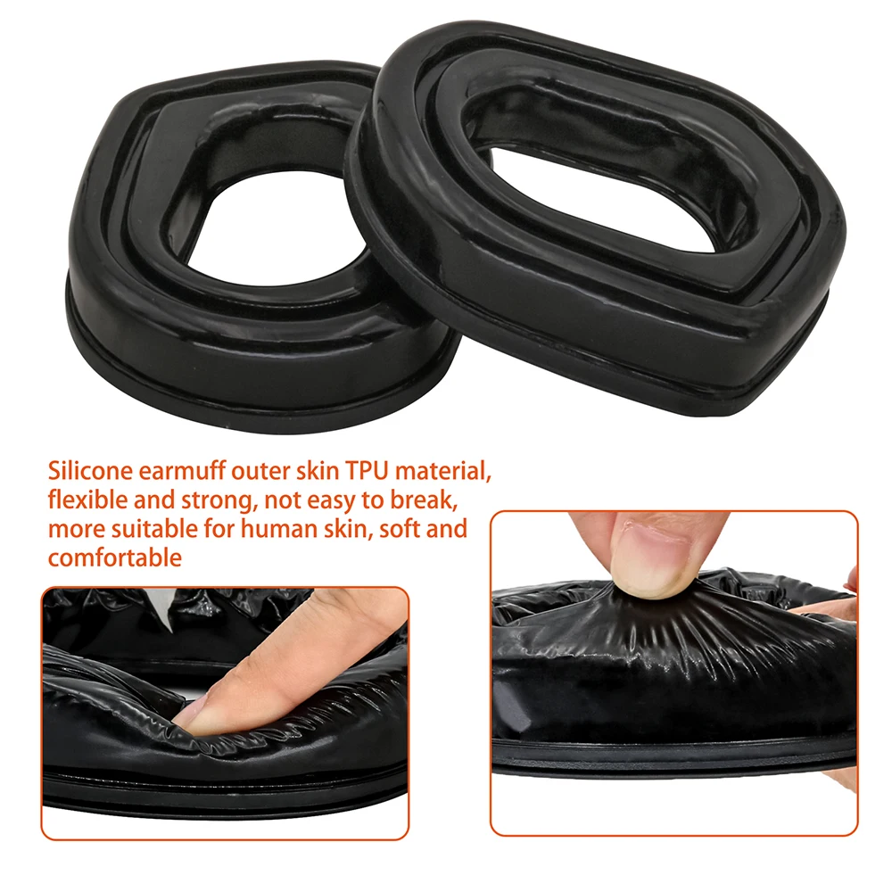 Electronic Earmuffs Airsoft Shooting Headphone Adapter Gel Ear Pads for Earmor OPSMEN M31 M32 Tactical Headsets