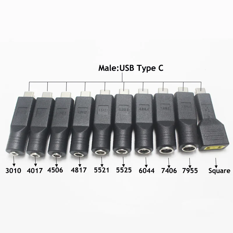 Переходник PD на USB Type C папа-7 4x5 0 мм 4 5x3 5 5x2 |