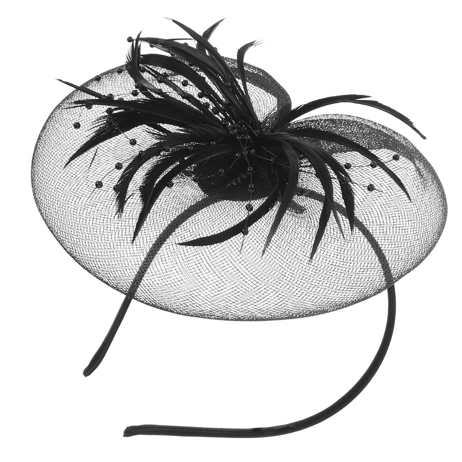 Розовые банты для волос сетчатая повязка на голову с перьями вечерние головные