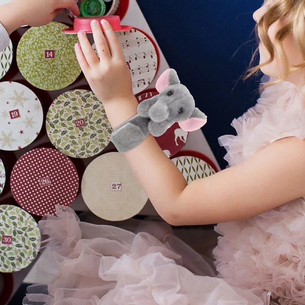 

Slap Bracelet Kids Wristbands Animal Pattern Baby Stuffed Animals Bracelets Plush Rings Party Supplies