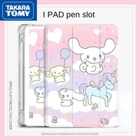 takara tomy hello kitty transparent case for ipad air1234 ipad18192021 mini 45 for ipad pro182021 drop resistant cover