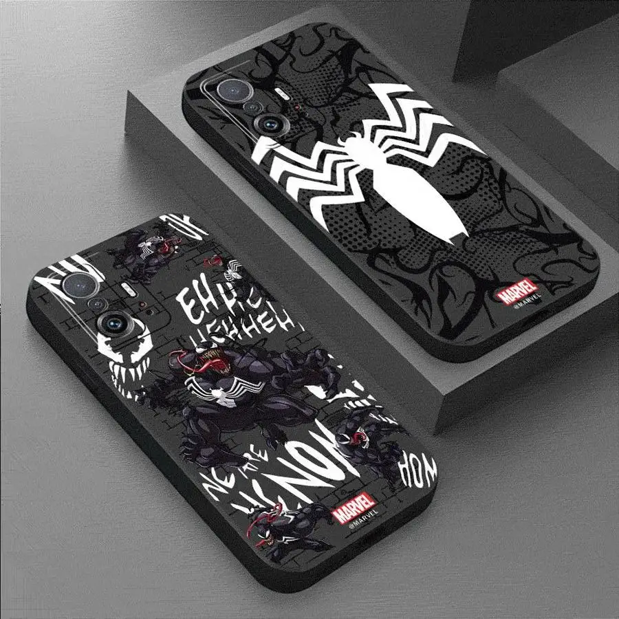 Marvel Spider Man Venom Logo Phone Case for Xiaomi Mi 11 Lite 12T 11T 10T Pro 12 12X 13 14 Silicone Cover
