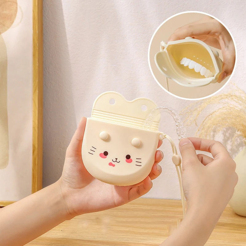 Мультяшный ортодонтический фиксатор коробка для хранения брекетов мягкая