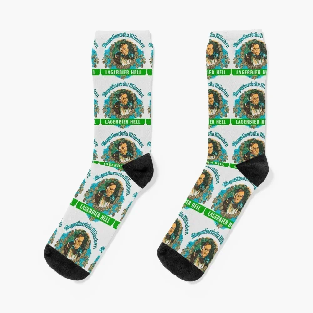 Augustiner Munich Beer...Lagerbier Hell Socks Happy Color Женские носки Мужские