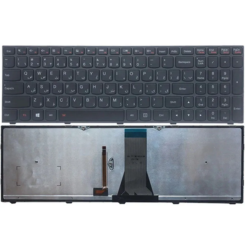Для Lenovo ideapad 500-15ISK 500-15ACZ 300-15IBR 300-15ISK 300-17ISK 305-15 305-15IBD 305-15IBY AR клавиатура с арабской