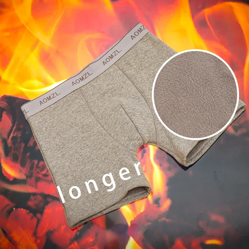 

Winter warm panties for men plus plush thick boxer pants boxers for men