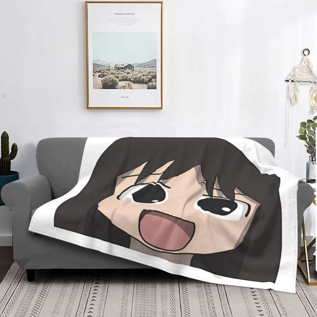 Флисовое одеяло Osaka Azumanga Daioh Peeker цветное