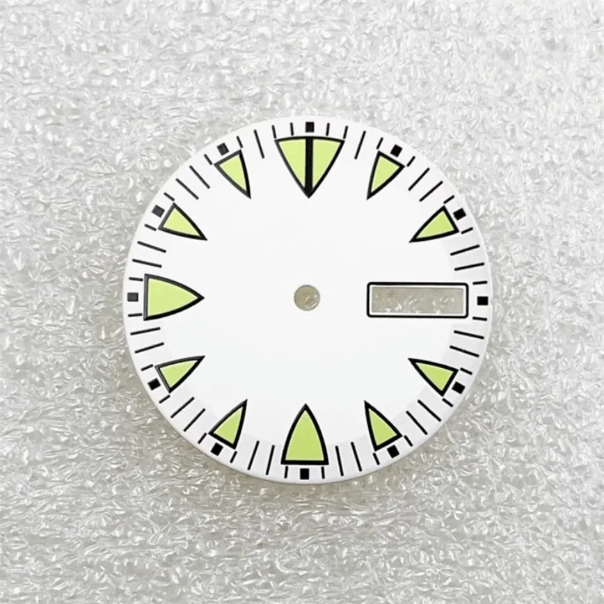 

Watch Accessories Watch Dial 28.5MM Yellow White Blue Red Dial Green Luminous for NH35/NH36A Movement