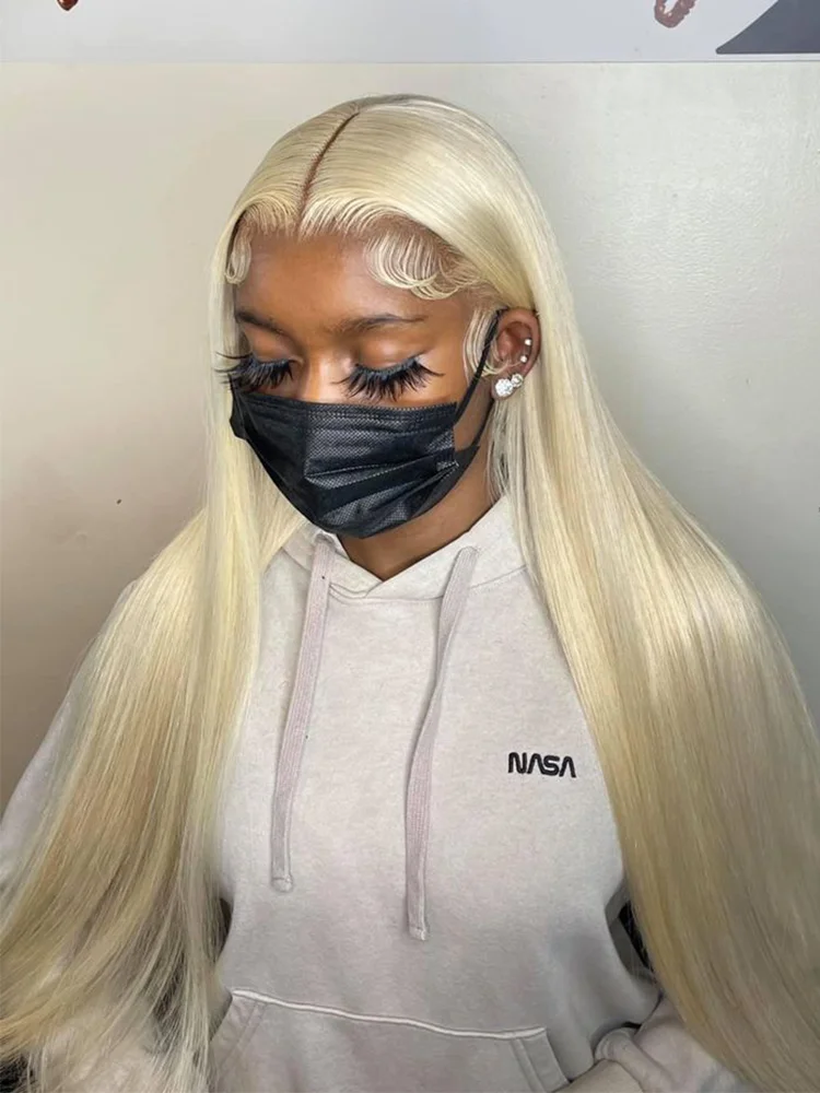 

Human Hair Wigs Blonde Lace Part Wig For Women 613 HD Lace Frontal Wig Pre Plucked Glueless Honey Blonde Straight Wig 28 30 Inch