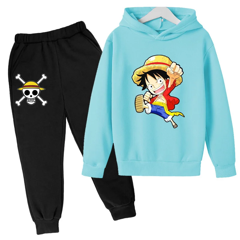 

Детская осенняя толстовка с капюшоном и брюки Luffy