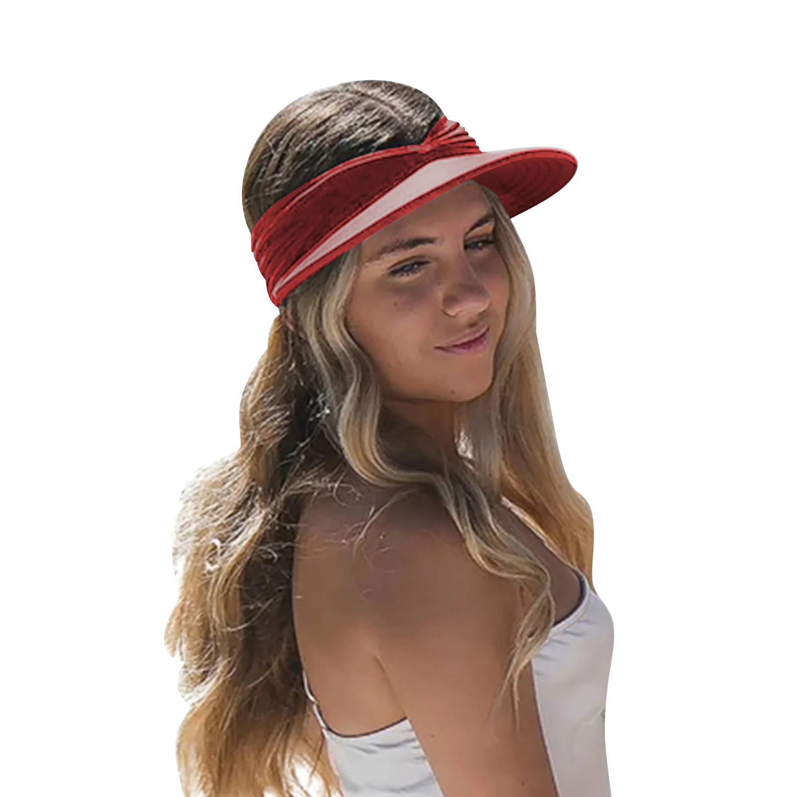 

Women Sport Empty Top Sun Cap With Wide Brim Summer UPF 50+ UV Sun Visor Protection Beach Fishing Hats For Women