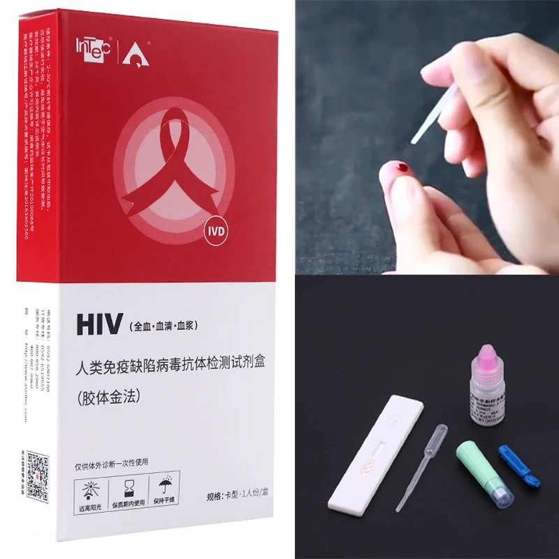 Kit de Test sanguin anti-virus  1 Kit  Test 99.9% précis  sang entier/sérum/Plasma