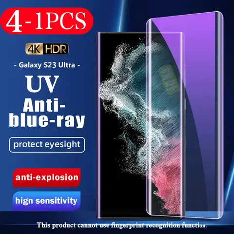 4-1 шт., защита экрана из закаленного стекла для Samsung Galaxy S22, S23 Ultra, S21, S20 plus, S10, 5G note 10 pro, 20