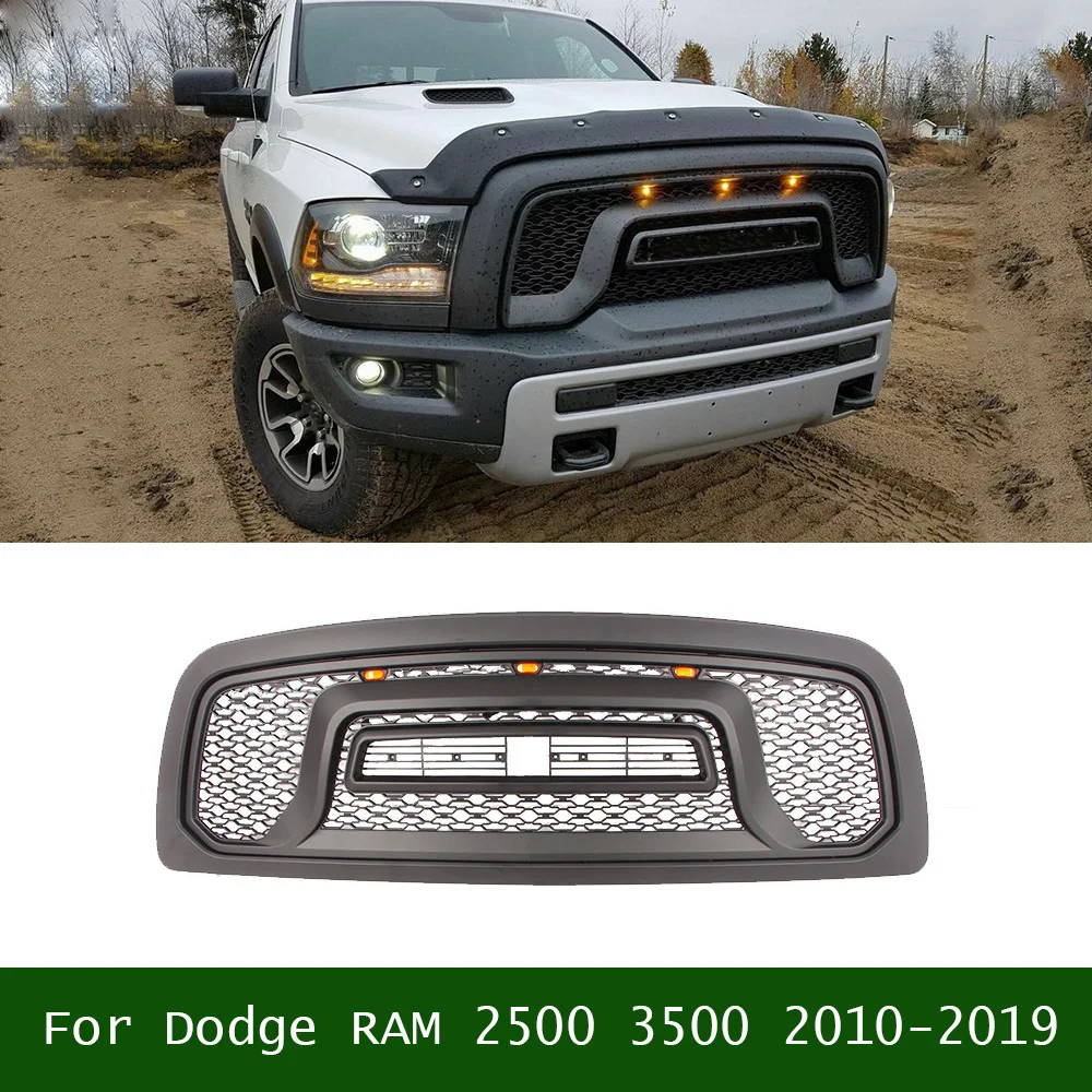 

Radiator Trims Cover Racing Grill Grills Hood Mesh Front Grille Upper Bumper Grilles Modified For Dodge RAM 2500 3500 2010-2019