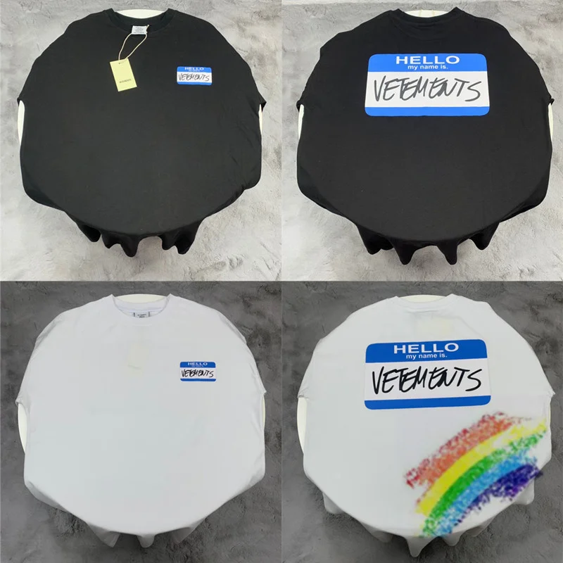 

2021ss My Name Is Vetements T Shirt Men Women 1:1 High Quality Graphic Print Vetements T-shirt Embroidery Logo Tops Tee