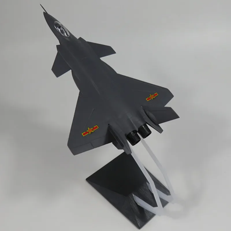 

1:72 ABS Static Simulation Fighter Aircraft model China J-20 Airlines Fighter DIY Assembled airplane model Military Plane Yellow