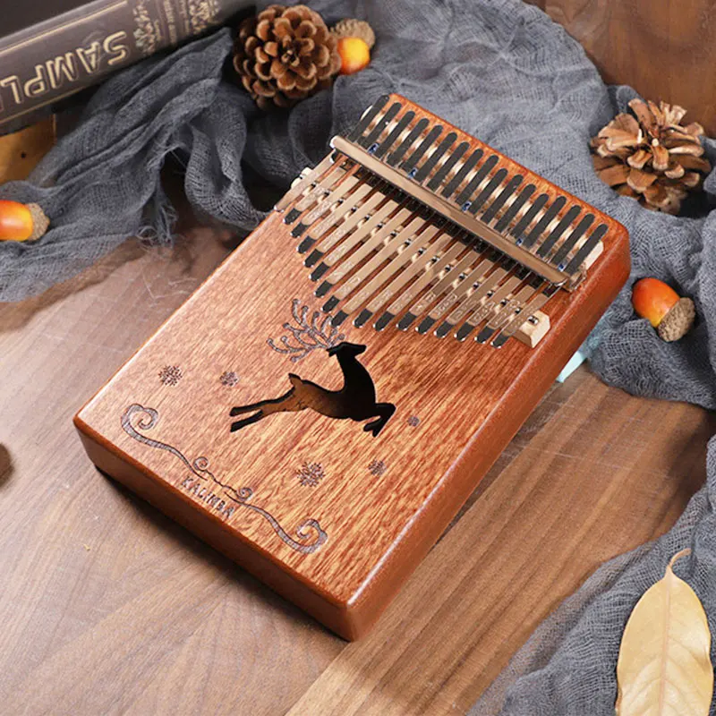 

Kalimba 17 клавиш высокое качество дерево красное дерево Mbira корпус музыкальный большой палец пианино музыкальная шкатулка мини Carlimba Подарочна...