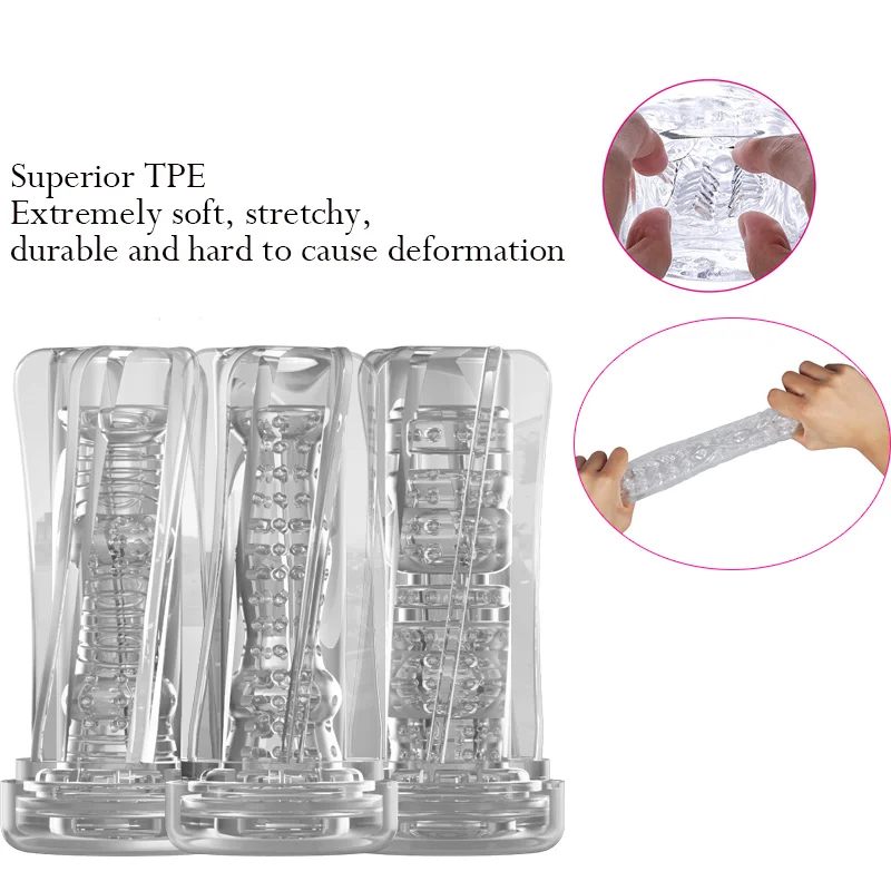 Мастурбатор с вибрацией Мужской пенис насос для мужского члена прозрачная