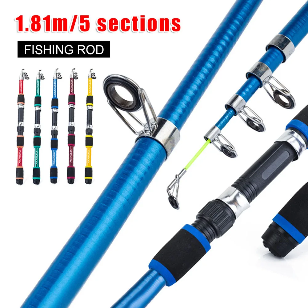 

1.8m Telescopic Spinning Fishing Rod Portable Fishing Pole for Freshwater Bass Trout Fishing Rod Ultralight Tackle Accessories
