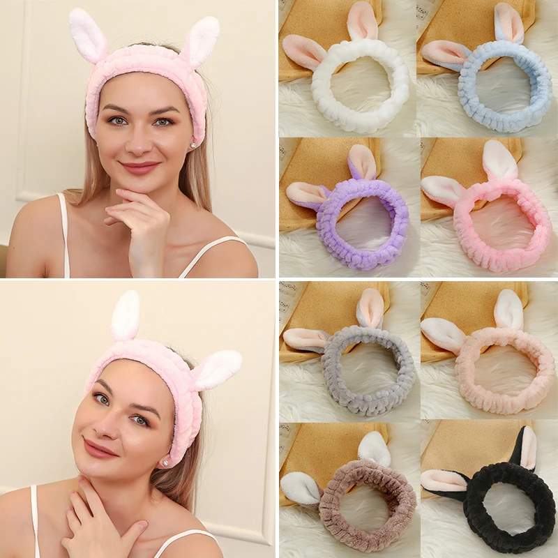 

Мягкая удобная повязка на голову для ванной, ободок для волос, повязка на голову с животными, тюрбан, повязка на голову с кошачьими ушками из ...