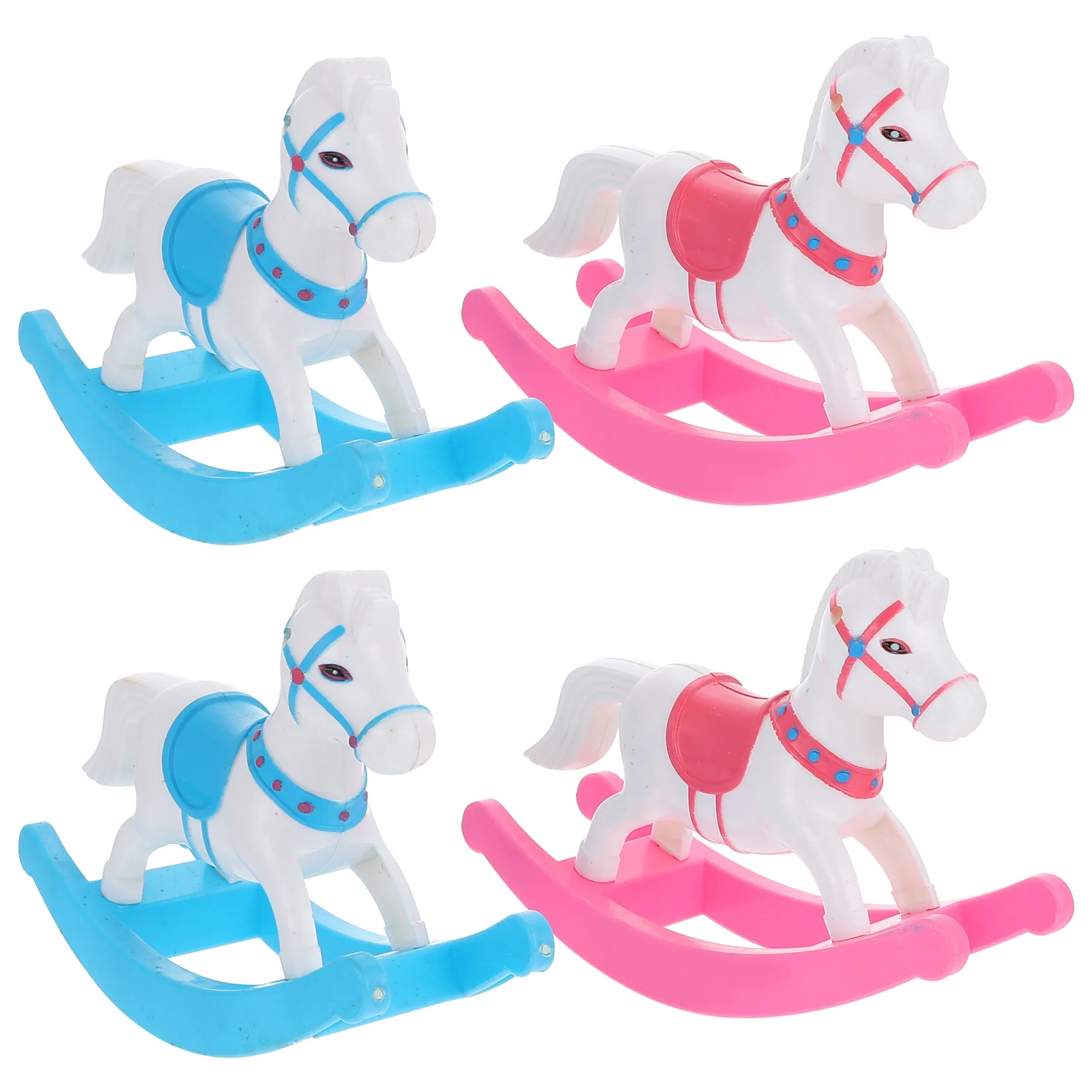 

Rocking Horse Mini Ride House Wooddecor Toy Wooden Toysanimals Miniature Animal Furniture Decoration Plaything Model Landscape