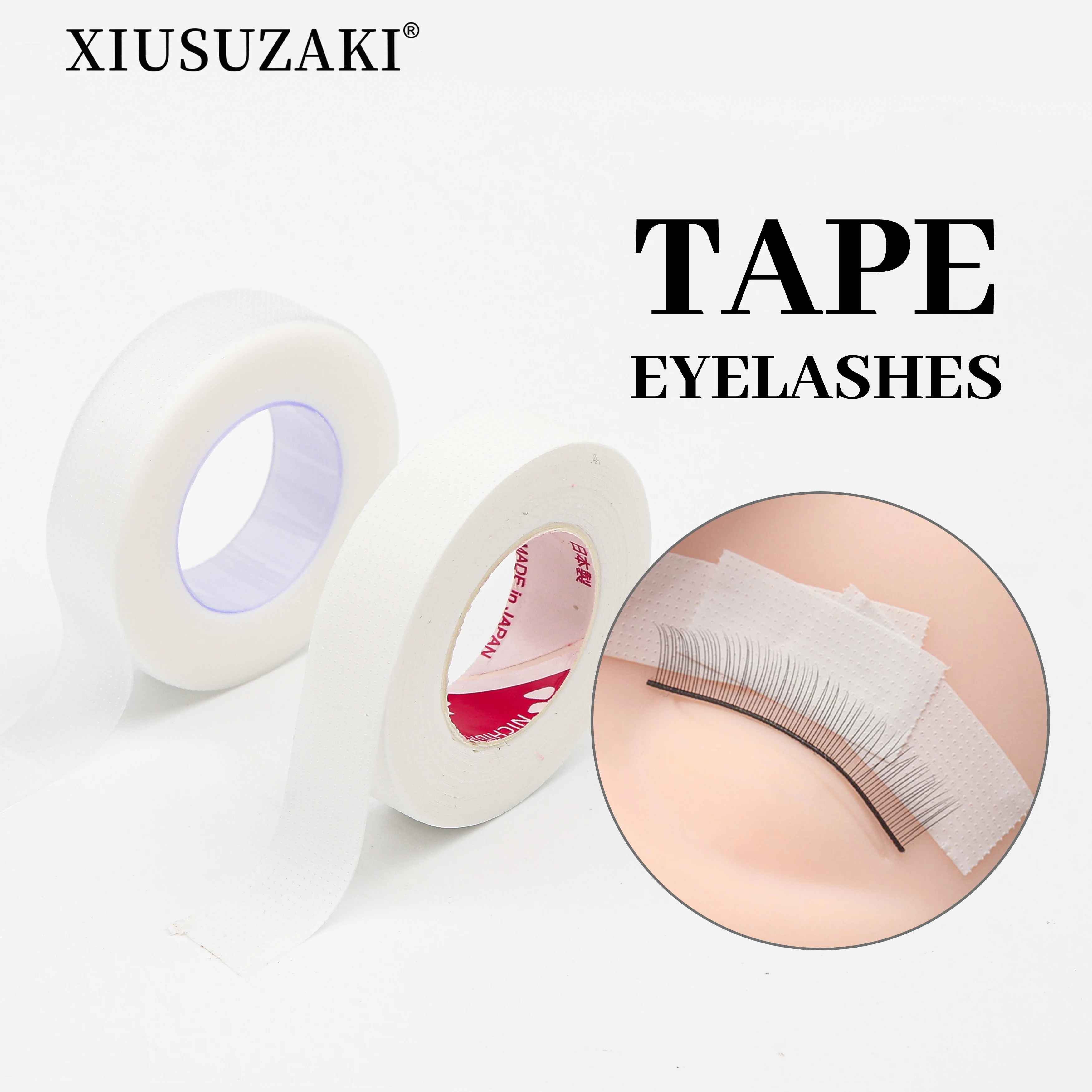 

XIUSUZAKI Eyelash Extension Makeup 5 PCS/Set Breathable Easy to Tear Micropore Medical Tape Professional Supply Lashes Tape