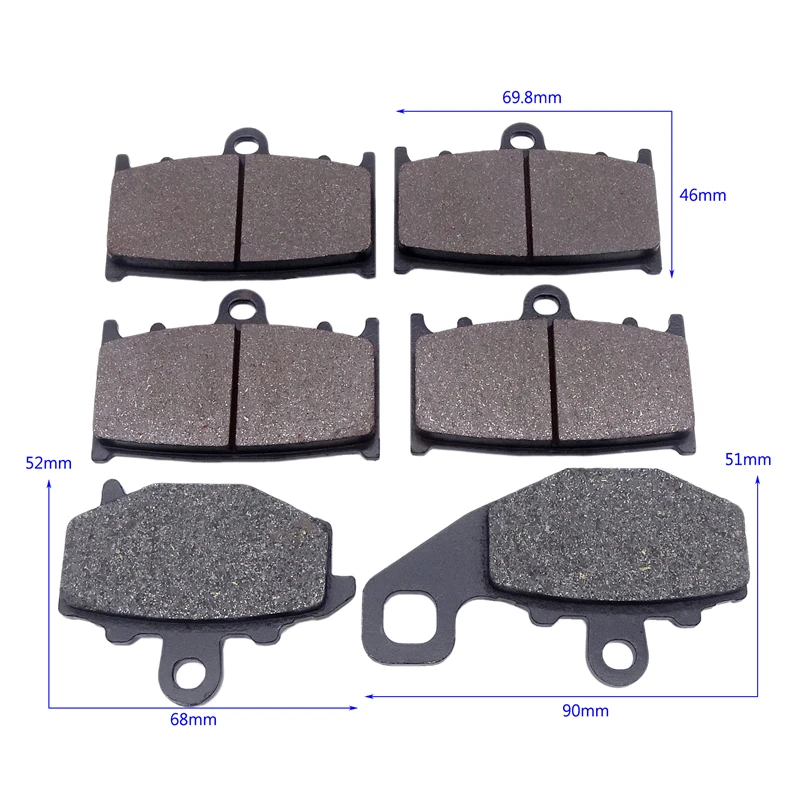 

Motorcycle Metal & Brass Alloys Front / Rear Brake Disc Pad For KAWASAKI ZX 6R 9R 600 400 ZX600F ZX9R ZZR400 ZX400 N 1993-1999