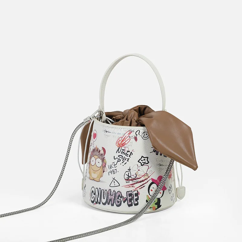 

Graffiti Cute Bags for Women Mini Side Bags Ita Small Shoulder Bags Bunny Ears Tote Luxury Designer Women Handbags