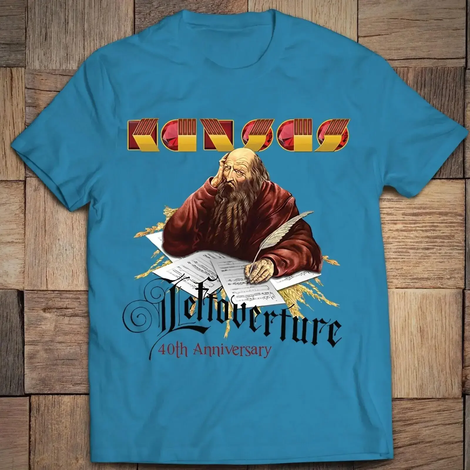 Футболка с альбомом на 40-ю годовщину рок-группы Канзас левом участке