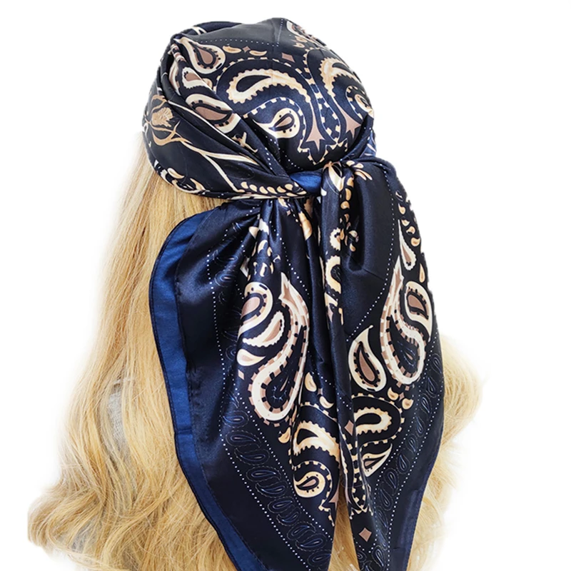 

2022 Four Seasons New Silk Scarves Luxury Print 90X90CM Kerchief Popular Square Travel Shawls Fashion Beach Sunscreen Bandannas