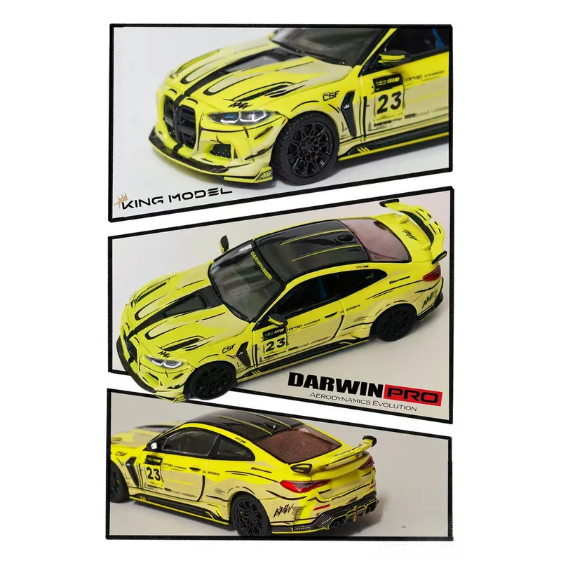 Фото Модель автомобиля KING MODEL 1/64 BMW M4 G82 Darwin PRO, комикс-версия, литая под давлением, коллекционная, из сплава, имитационная модель, игрушка-подарок для мальчиков # пийтии №3