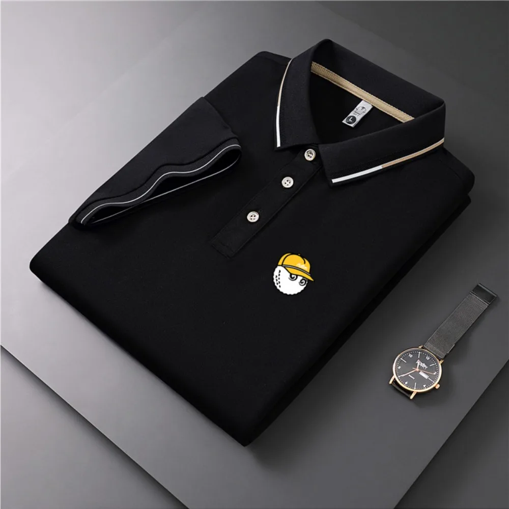 

Men's Golf Shirt Quick-drying Breathable Business Polo Shirt Summer High Quality Short Sleeve Top Malbon Golf Wear Men's T-shirt