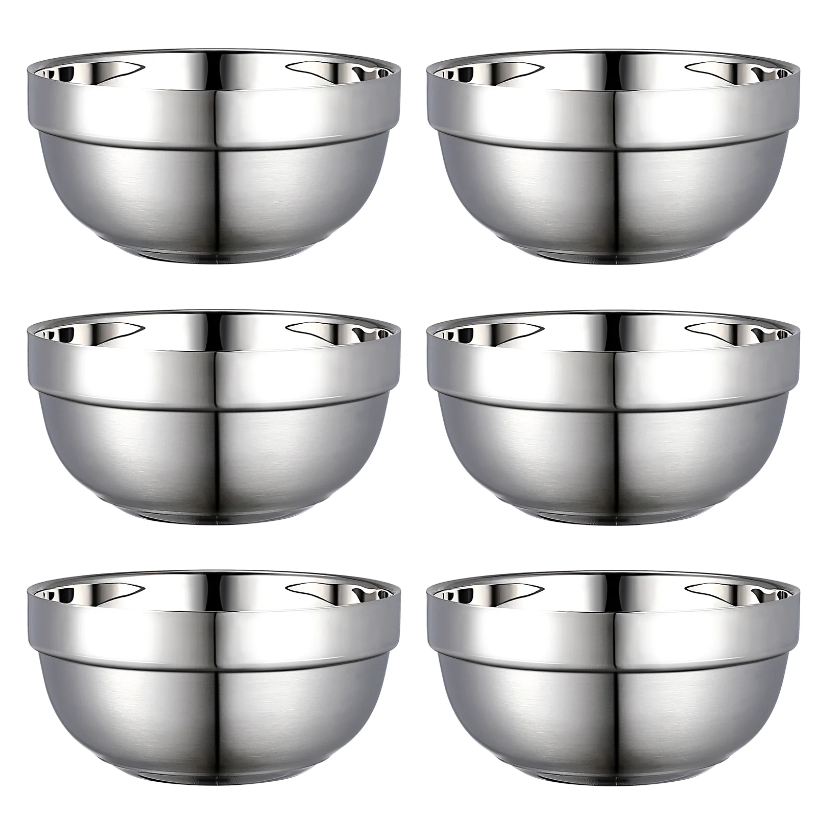 

Japanese Soup Bowl Mixing Bowl Sushi Rice Bowl Dessert Bowls Stainless Steel Bowl Set Double Layer Bowls Food