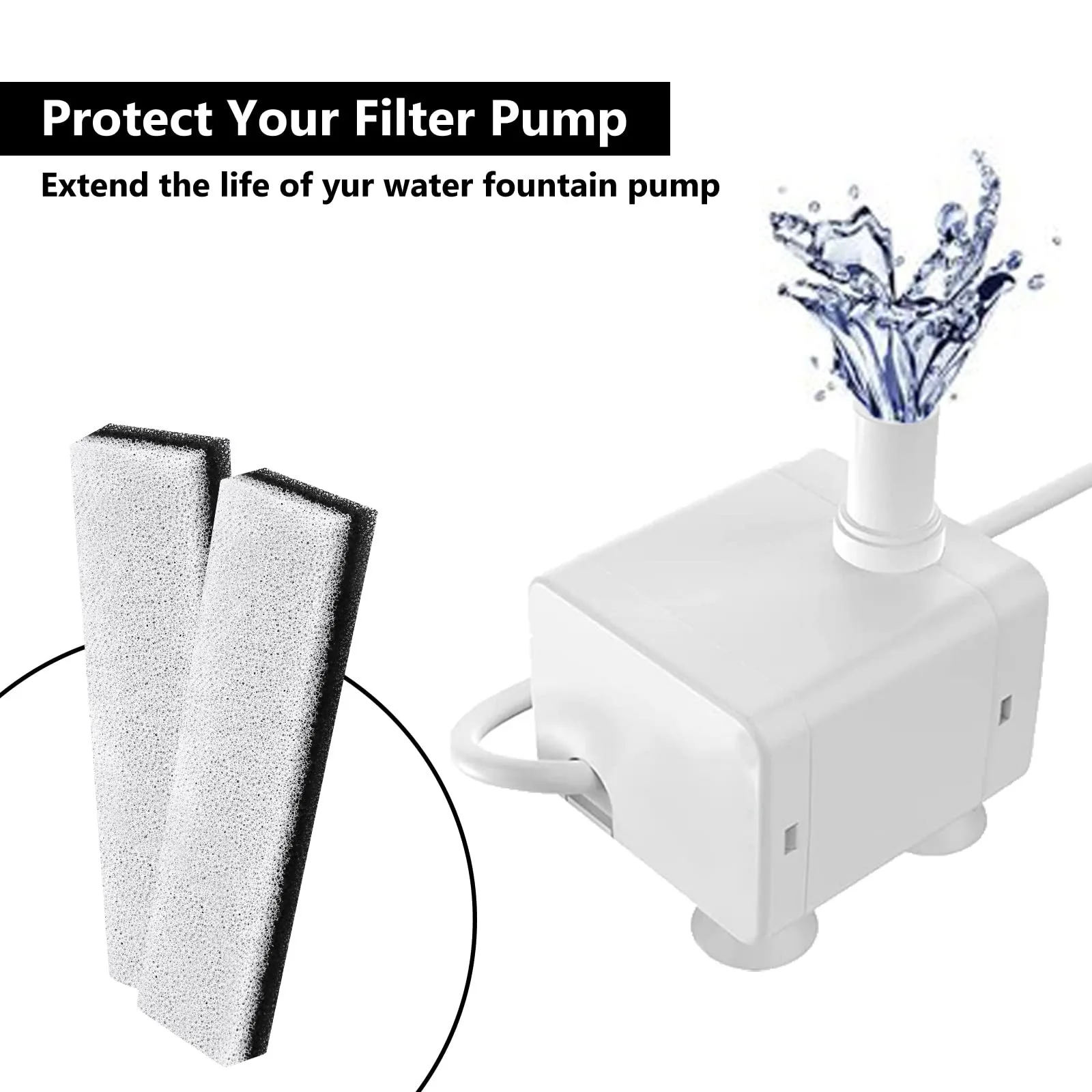 Водяной фонтанчик для домашних животных Сменный фильтр кошек и собак 12 упаковок