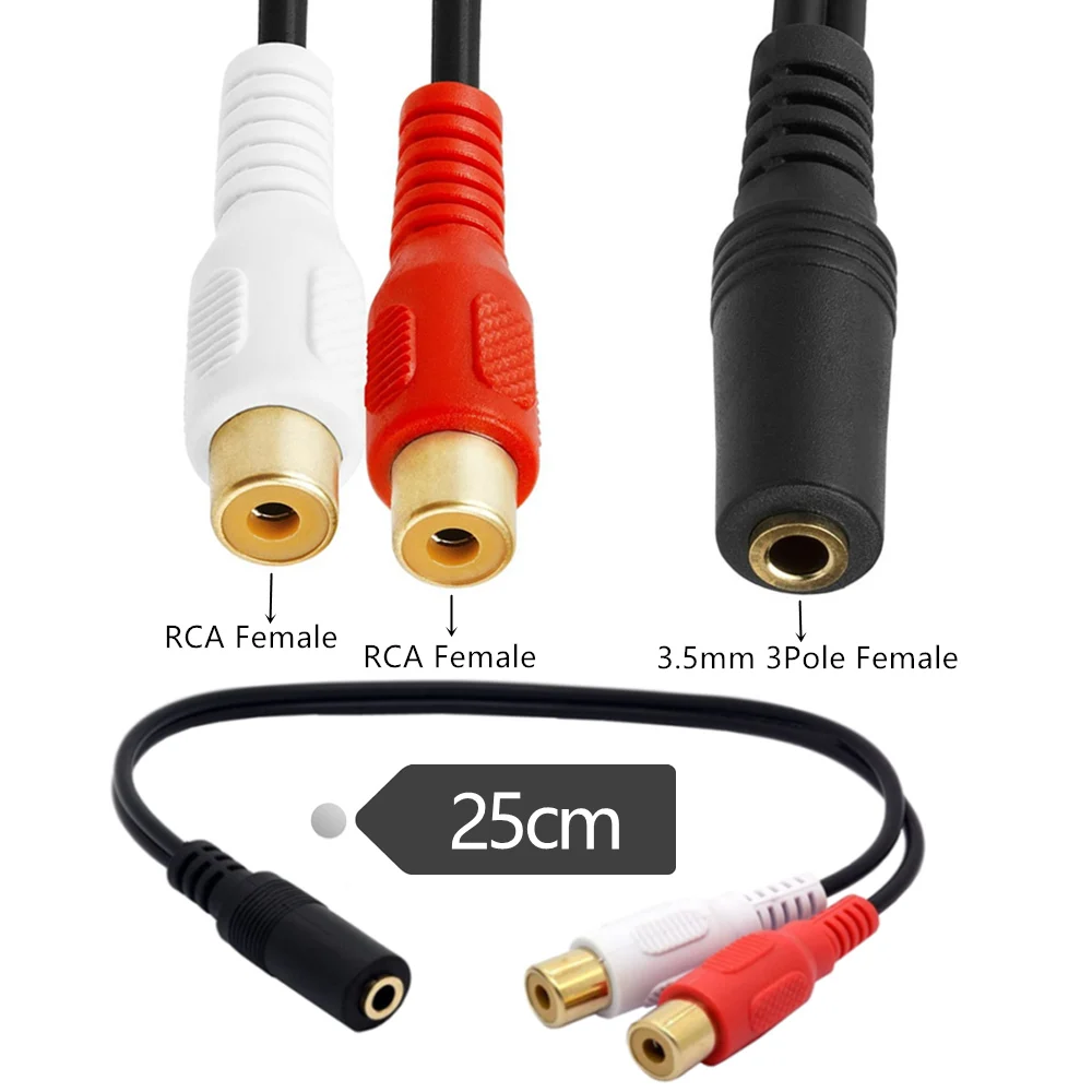 Разветвитель для стереокабеля 3 5 мм мама-Двойной RCA разъем на 2RCA аудио адаптер