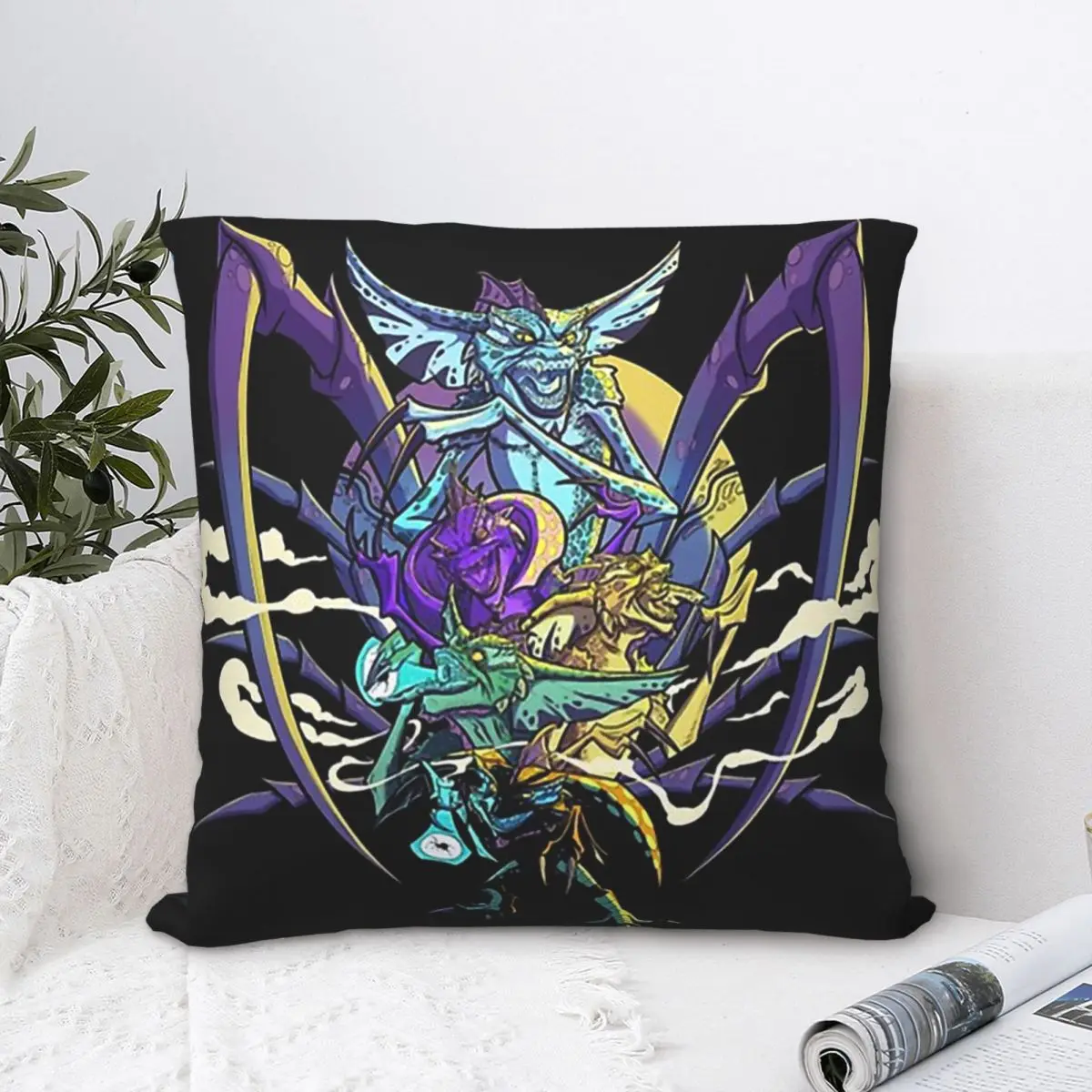

THE SPIDER BATCH Hug Pillowcase Gremlins Backpack Cushion Livingroom DIY Printed Chair Throw Pillow Case Decorative