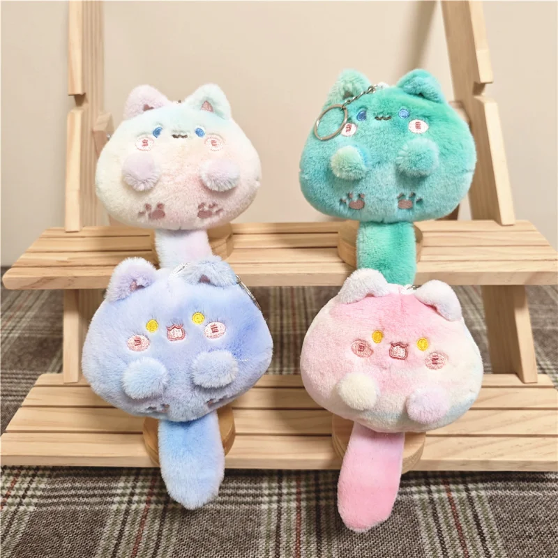 

New Plush Stuffed Animal Bear Keychain Creative Cartoon Kawaii Couple Chubby Comfort Pendant Toy Cute Costume Key Accessories